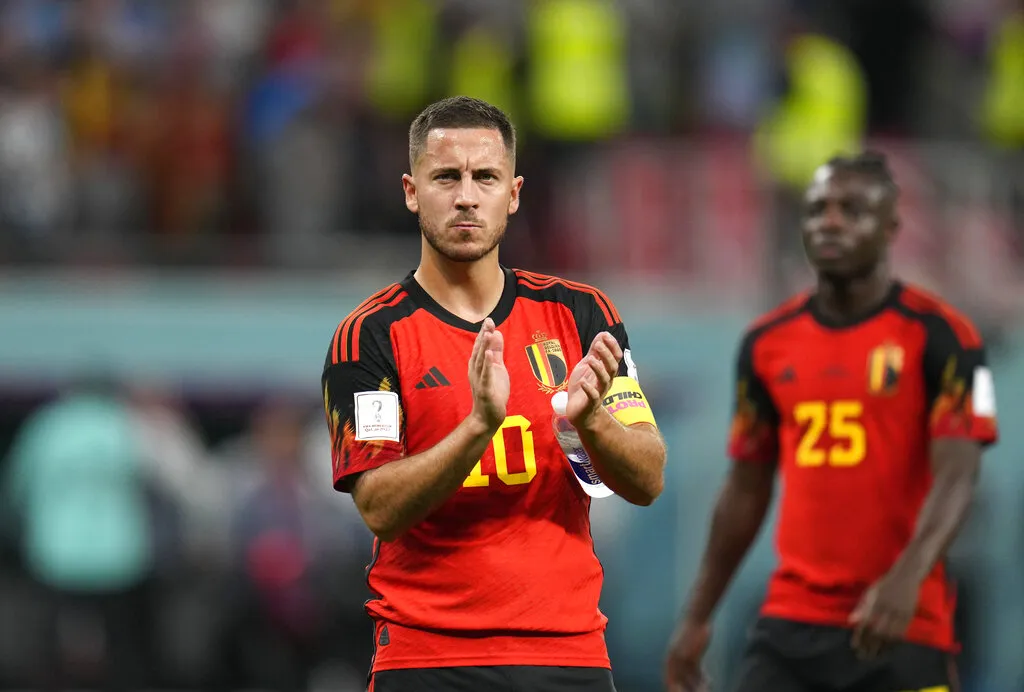 Eden Hazard durante la Copa del Mundo Qatar 2022