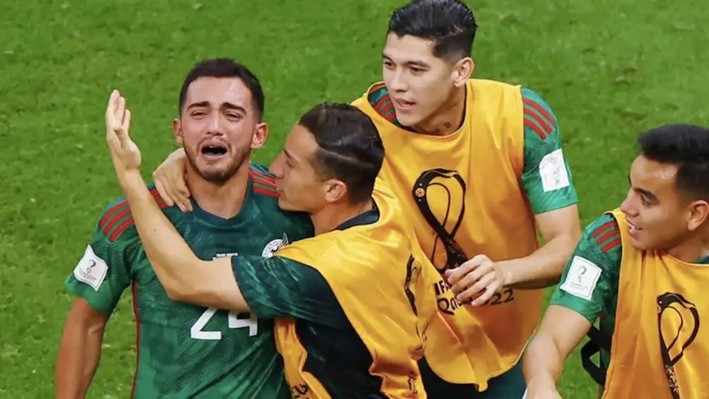 Lagrimas en el festejo del gol