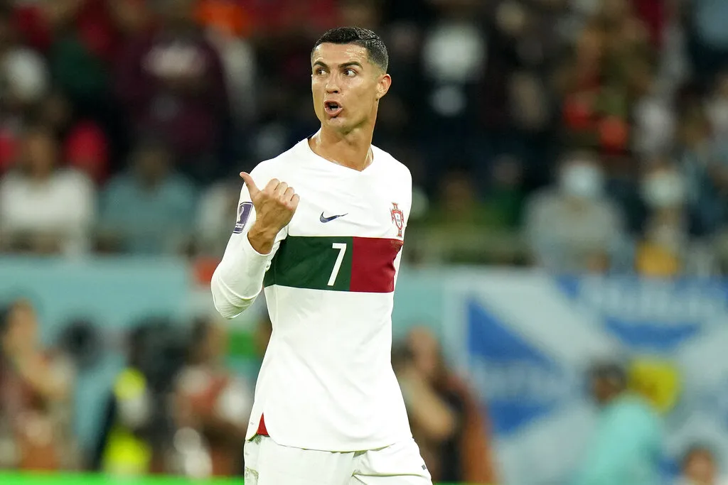 Cristiano Ronaldo durante la Copa del Mundo Qatar 2022