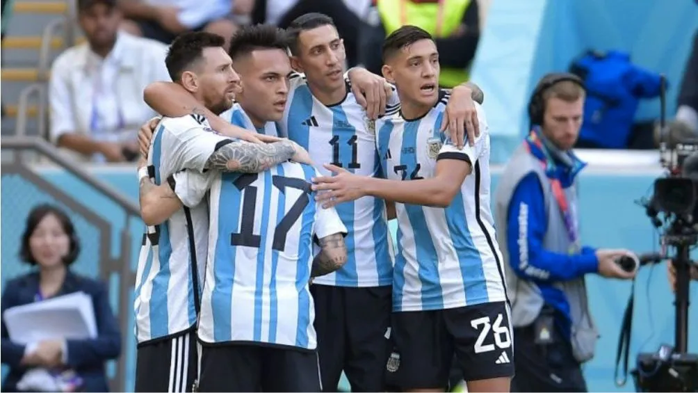 AP Argentina celebra un gol en el Mundial