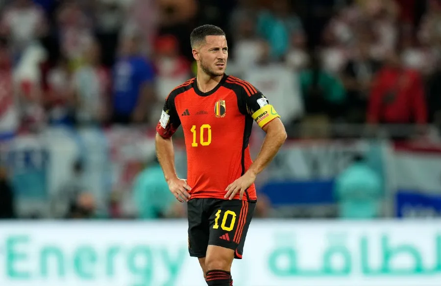 Hazard con la playera de Bélgica