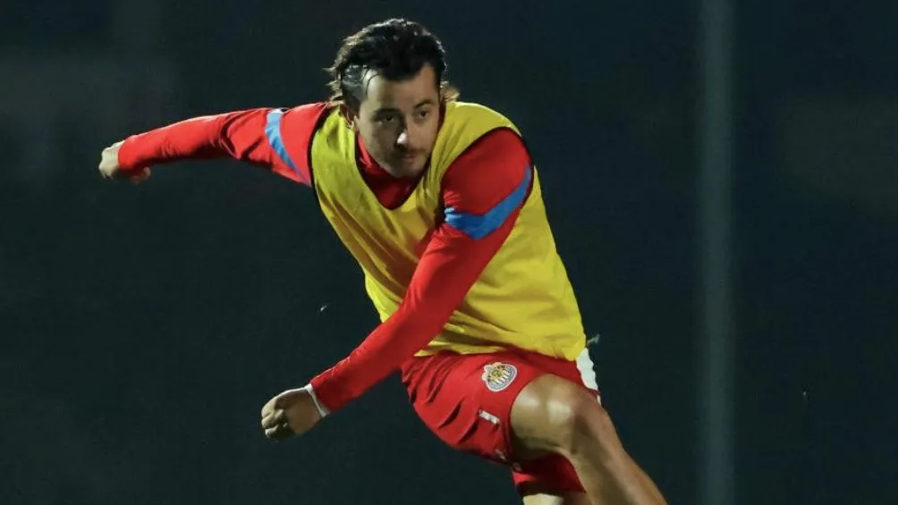 Alan Mozo en el entrenamiento en Madrid