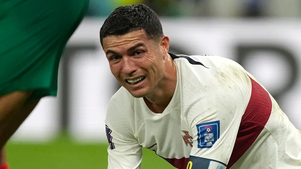 Cristiano terminó con el llanto al final del partido.