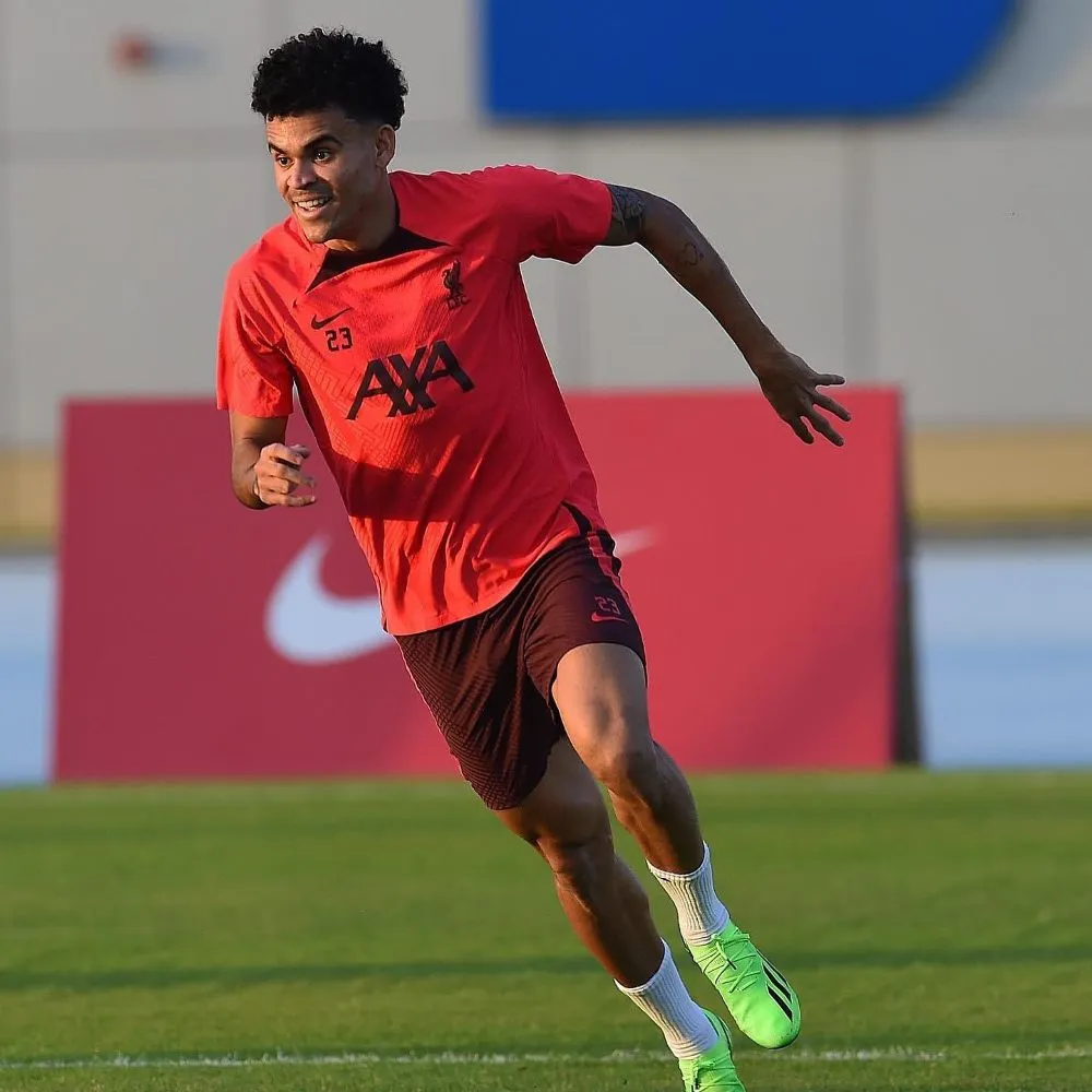 Luis Díaz en un entrenamiento