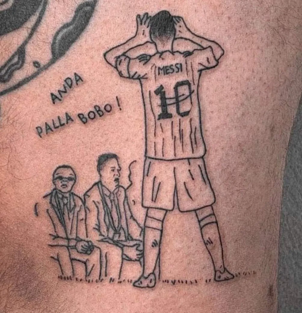 El tatuaje que remite a la historia de Messi vs. Países Bajos