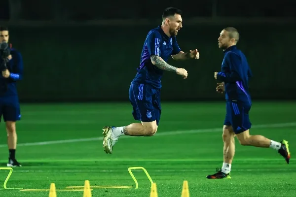 Messi durante entrenamiento
