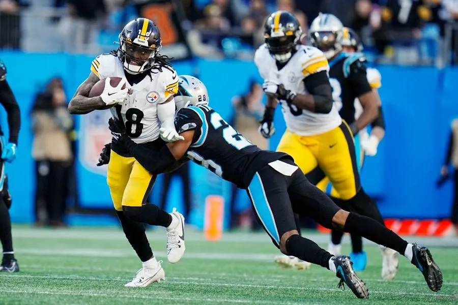 Steelers en el partido ante Panthers