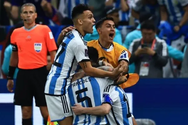 Los albicelestes en festejo