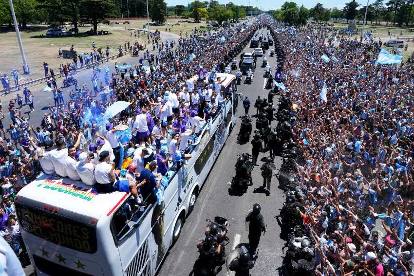 AP Argentina celebrando su título Mundial