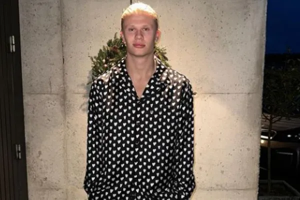 Haaland con su nueva pijama