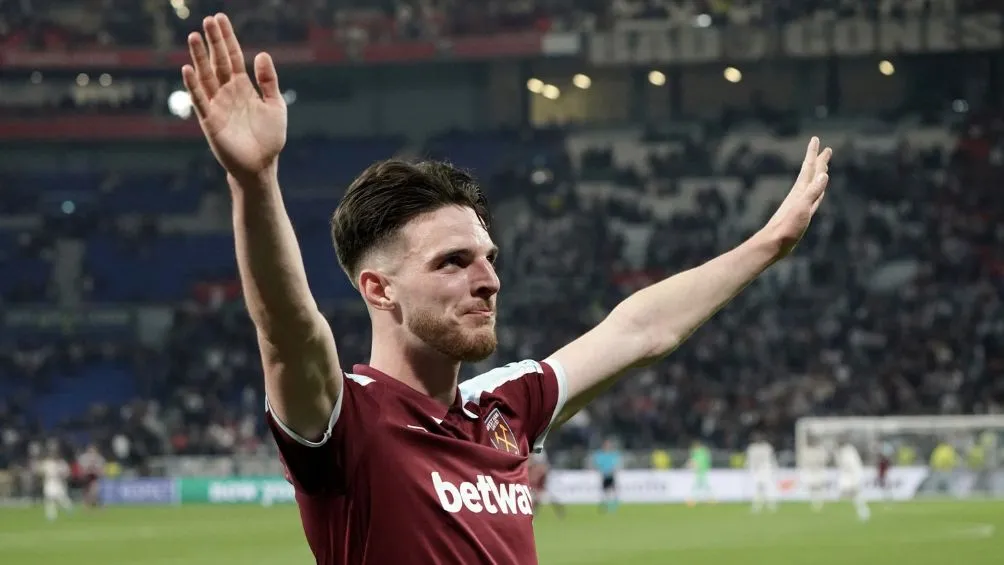 Declan Rice con el West Ham