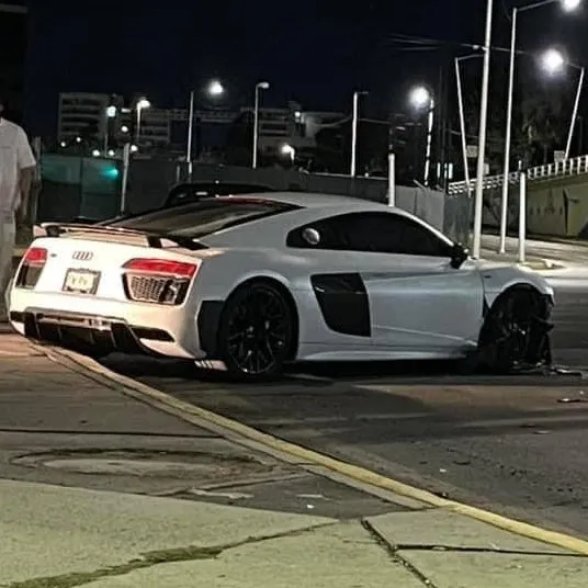 ESPECIAL El Audi de Gerardo Arteaga tras el choque