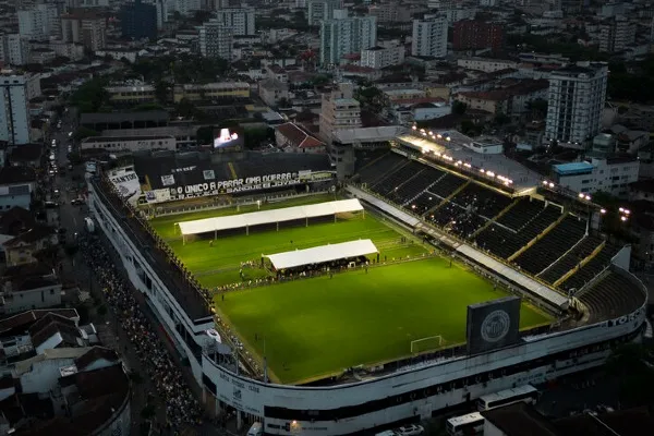 El estadio de Santos de Brasil