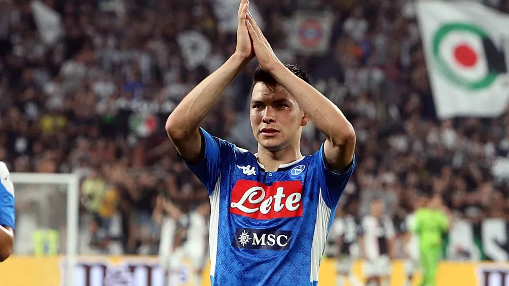 MEXSPORT Hirving Lozano en partido con el Napoli
