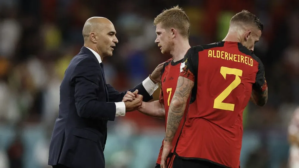 Martínez dirigiendo a Bélgica