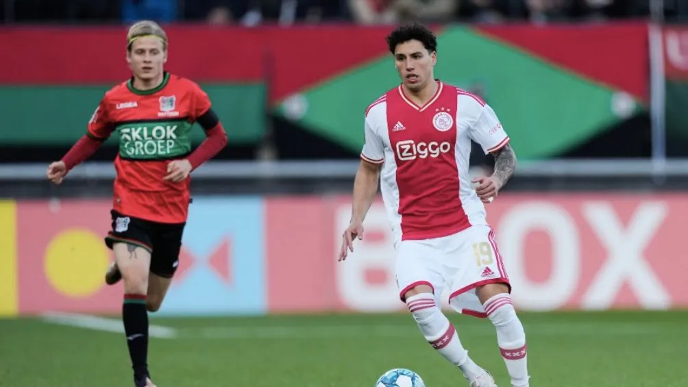 Jorge Sánchez en el juego ante el NEC