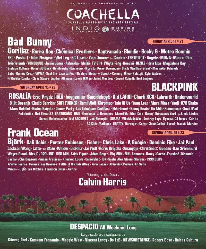 Coachella 2023 prsentó su line-up