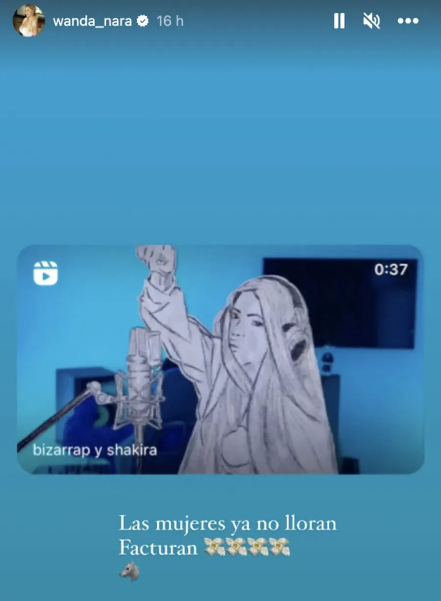 Wanda Nara compartió canción de Shakira
