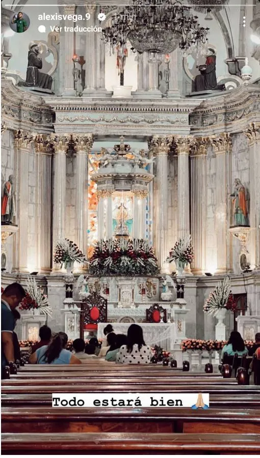 Alexis Vega compartió Stories en su visita a la iglesia