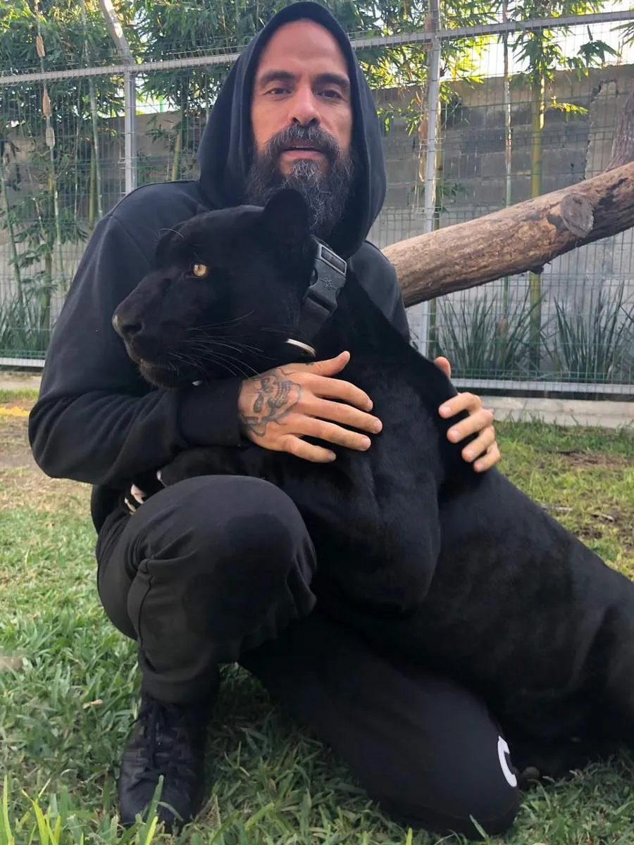Babo con su pantera negra