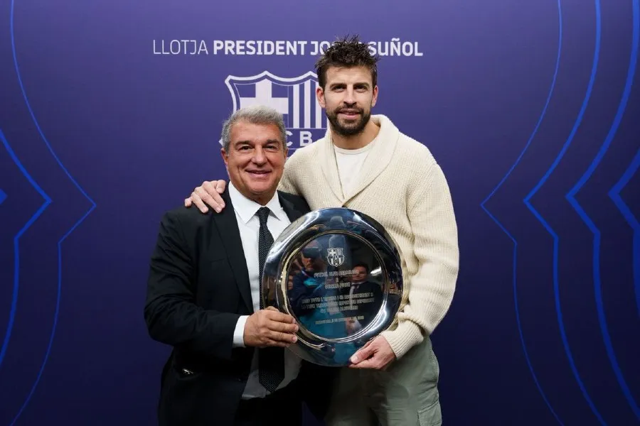 Joan Laporta y Gerard Piqué