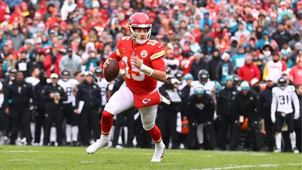 Mahomes previo a la lesión de tobillo