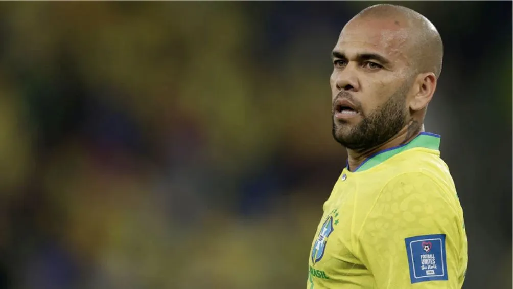 Dani Alves con la selección de Brasil en Qatar 2022