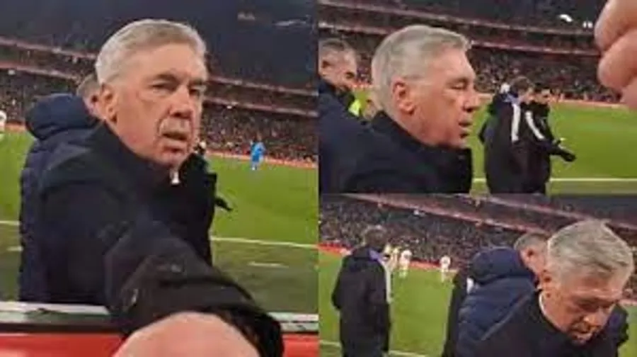 ESPECIAL Carlo Ancelotti regalando un chicle