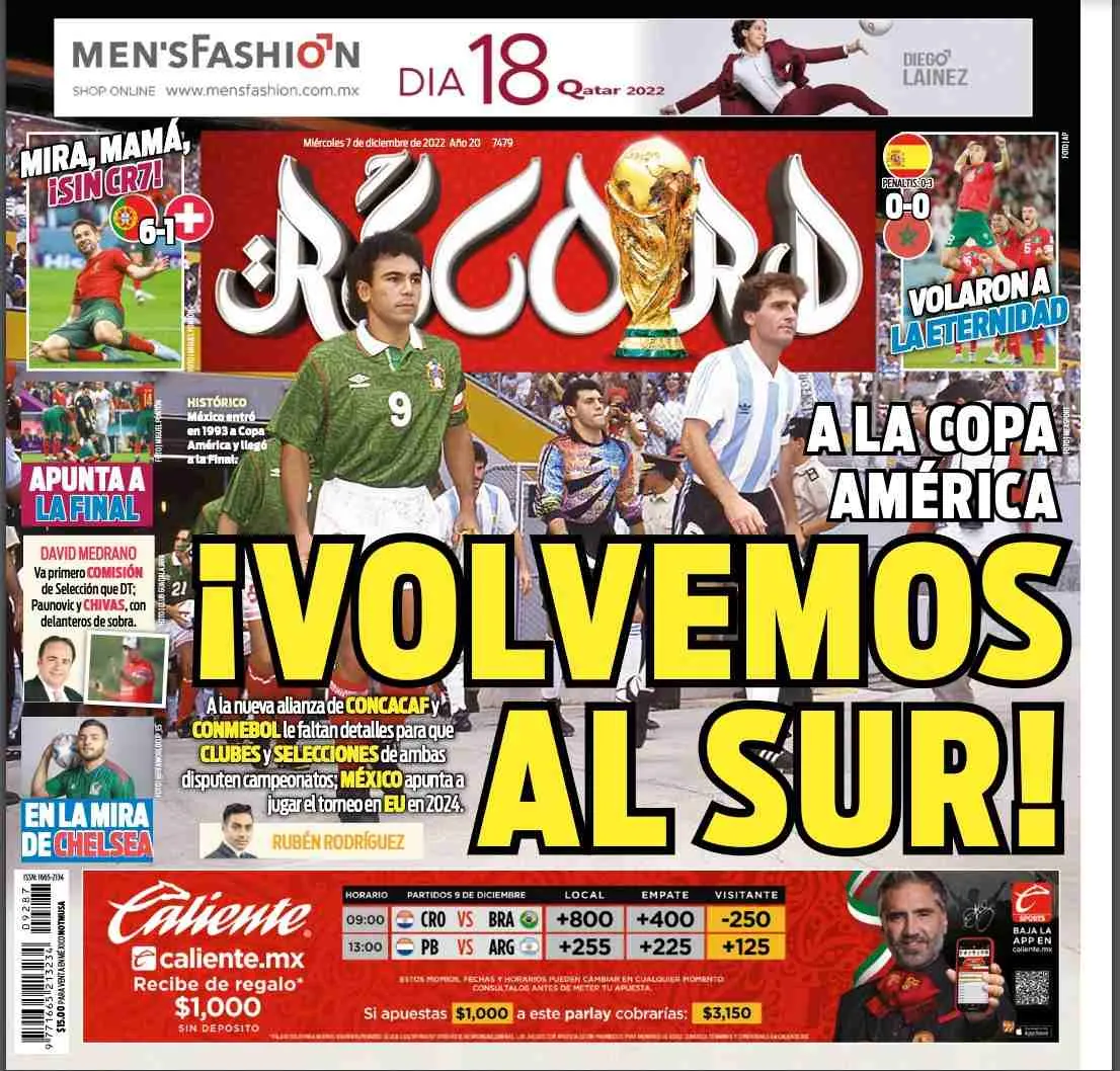RÉCORD Portada de RÉCORD, diciembre de 2022