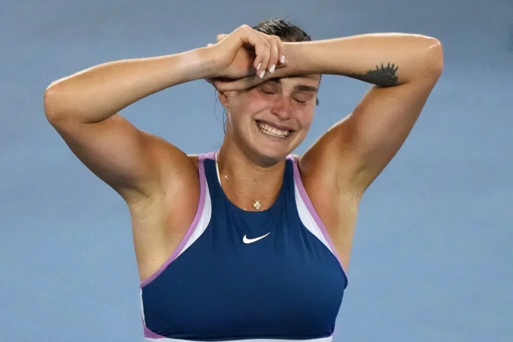 Aryna Sabalenka en llanto tras ganar Australia Open