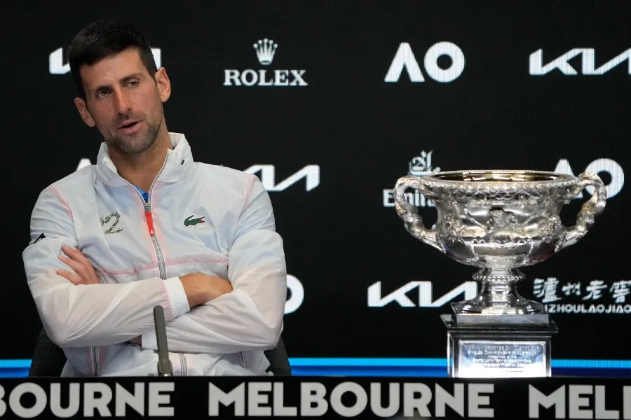 Djokovic en conferencia de prensa