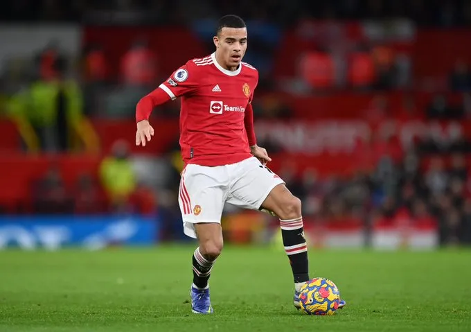 Mason Greenwood con el Manchester United