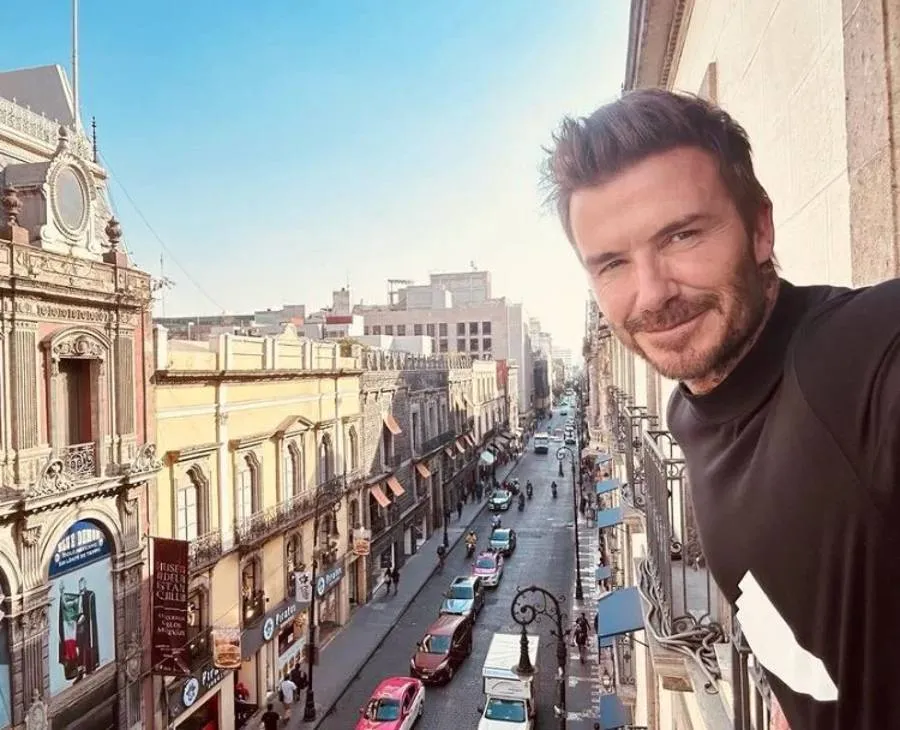David Beckham en el centro histórico de México