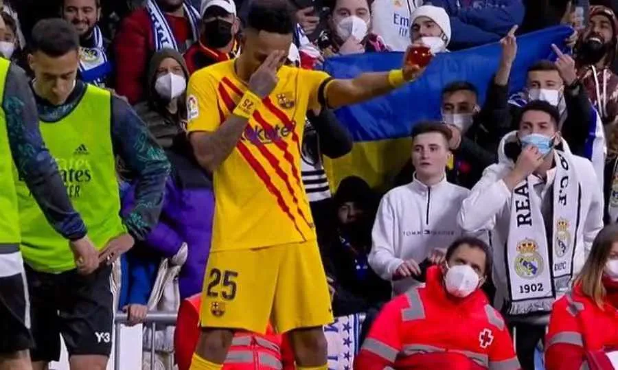 Aubameyang en partido de LaLiga