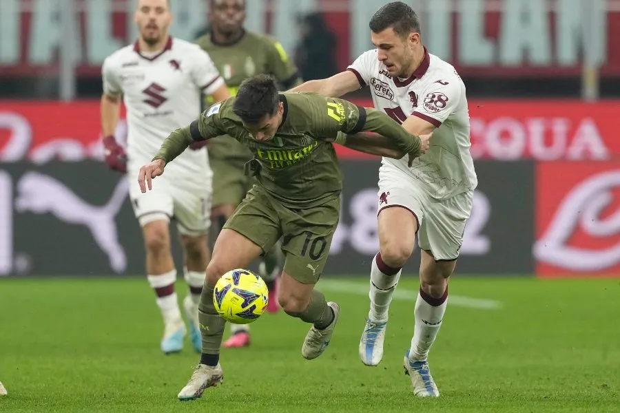 AP Partido del Milán vs Torino de la Seria A