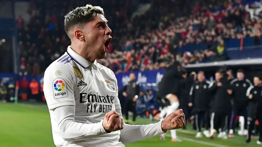 MEXSPORT Fede Valverde festeja un gol