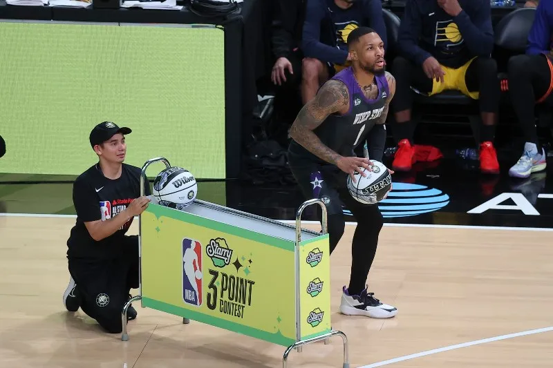 Damian Lillard en el concurso de triples