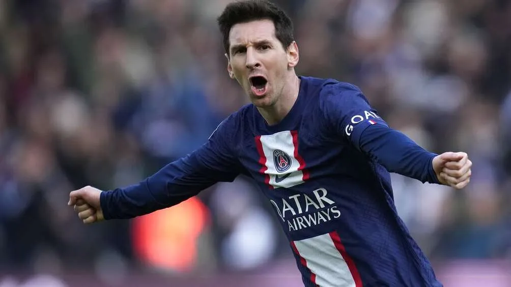 AP Messi festejando su gol vs Lille