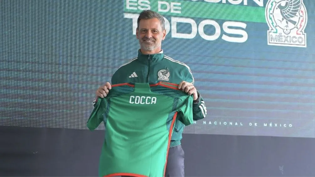 Diego Cocca durante su presentación en el Tri