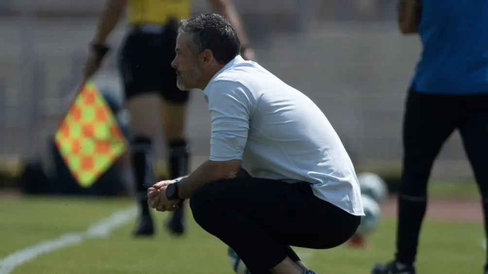 Puente durante el encuentro frente a Puebla