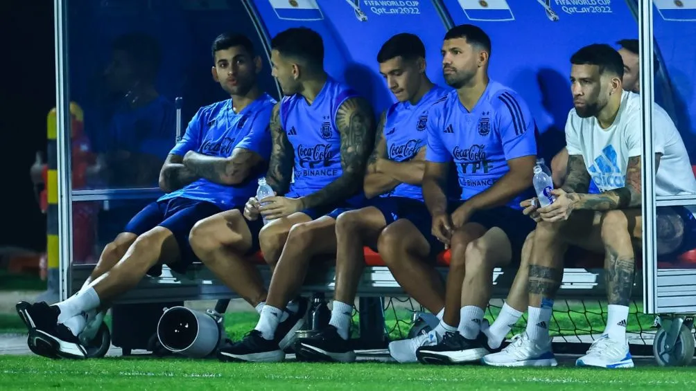 Agüero estuvo con el plantel mundialista
