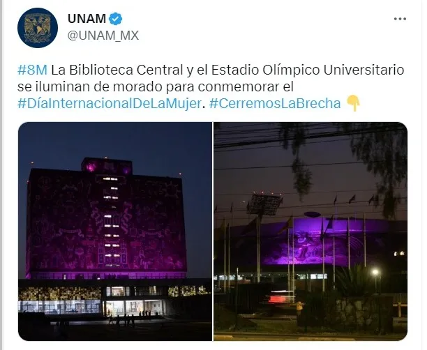 Biblioteca Central y el Estadio Olímpico Universitario