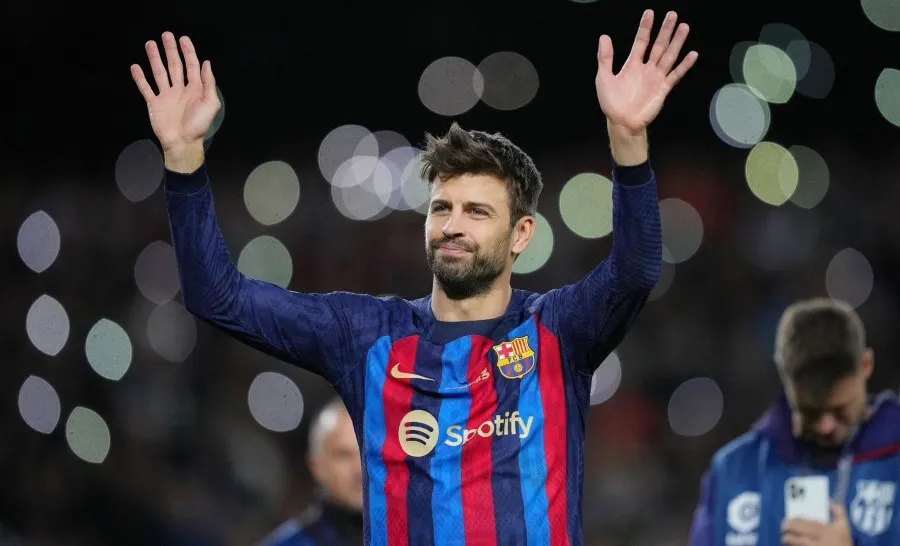 Piqué con el Barcelona