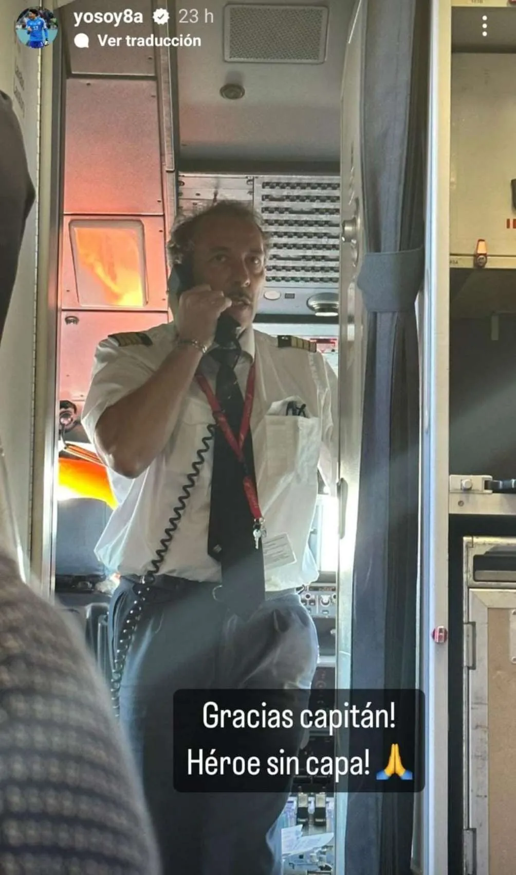 Ochoa publicó un mensaje de agradecimiento