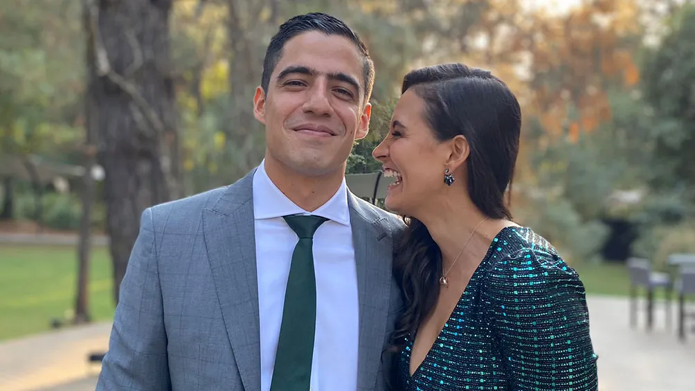 Andrés Vaca junto a su esposa Gina Holguín