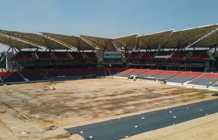 El Estadio Harp Helú en obras, previo a su inauguración