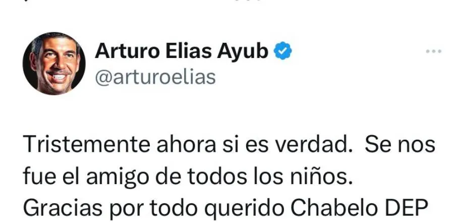 Elías Ayub con emotivo mensaje