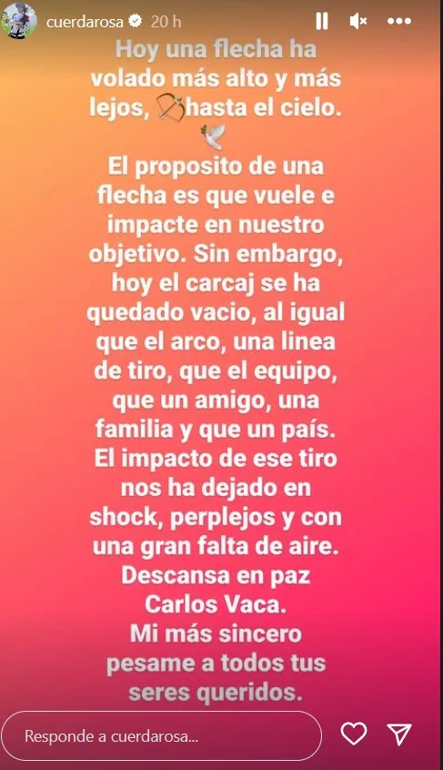 ESPECIAL Aida Román se despide de Carlos Vaca