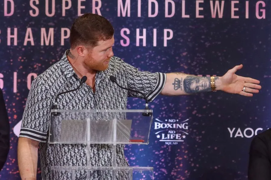 Saúl Álvarez previo a su pelea en México