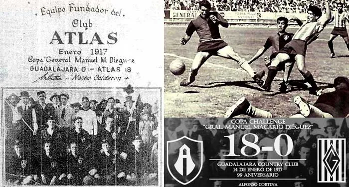 ESPECIAL Atlas goleó 18-0 a Chivas en 1917